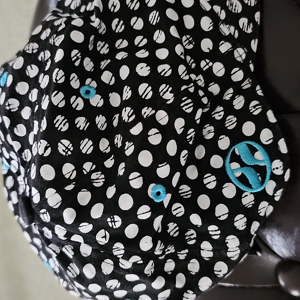 Split Vintage Women's Polka Dot Cap - Picture 9 of 11